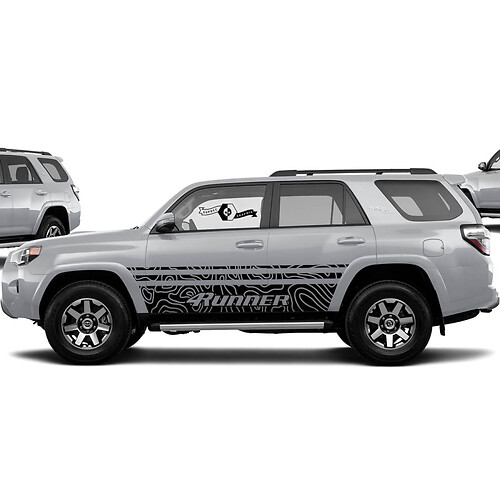 Toyota Grafik Aufkleber Aufkleber 4Runner Übersichtskarte Seitentür Vinyl Aufkleber Aufkleber für Toyota 4Runner TRD
