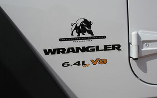 2 – Vinyl-Aufkleber für Jeep Wrangler 6.4L vVT V8 CJ TJ YJ JK