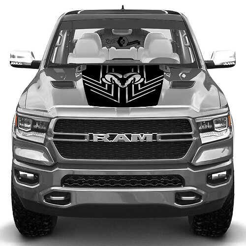Rebel Arrow Line Hauben-Vinylaufkleber für Dodge Ram Truck