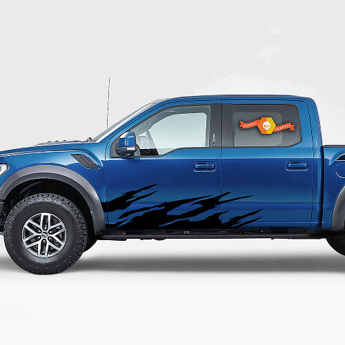 Aufkleber Aufkleber Graphic Stripes Brush Side für Ford Supercab F150 2018 2019 2020
