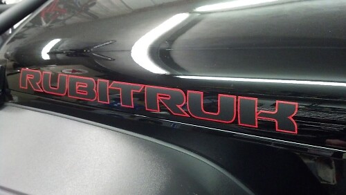 Rubitruk Motorhauben-Seiten-Vinyl-Aufklebersatz für Jeep Wrangler