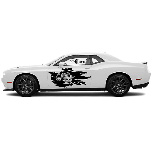 Aufprallschutz-Aufkleber Seiten Vinyl-Aufkleber Sticker 2 für Dodge Challenger Charger
