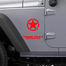 Abgenutzter Stern Seitenvinyl-Aufkleber für Jeep Wrangler YK JK XJ_2