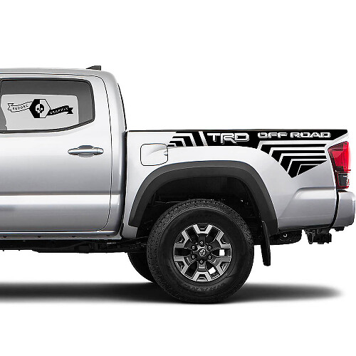 TRD 4x4 Off-Road Linien Bettkante Vinyl Aufkleber passend für Toyota Tacoma Tundra alle Jahre
