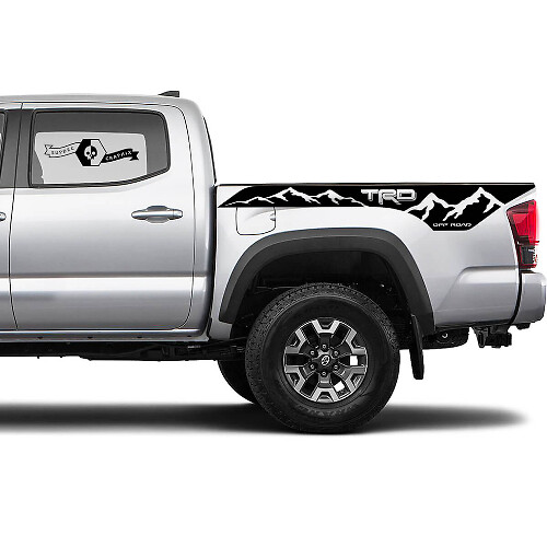 TRD 4x4 Off-Road Mountains BedSide Side Vinyl Stickers Decal passend für Toyota Tacoma Tundra alle Jahre #11
