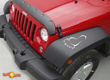 Bigfoot Fußabdruck Kotflügel Vinyl-Aufkleber für Jeep Wrangler_2