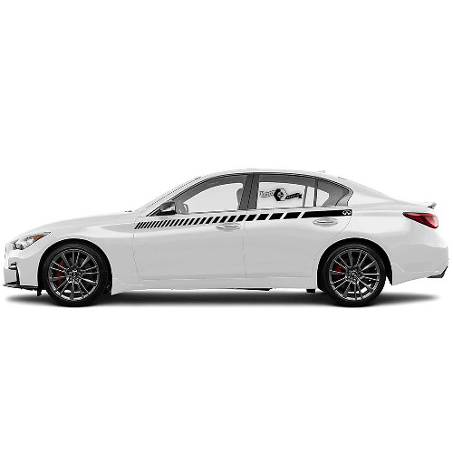 Karierte Seitenstreifen Vinyl-Aufkleber-Kit für Infiniti Q50 Q60