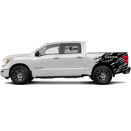 2 Nissan Titan Splash Wrap zerstört Off-Road Nachtseiten Vinyl Aufkleber Aufkleber