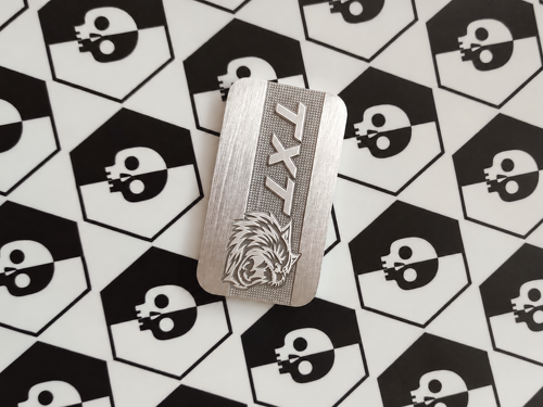 SRT Supercharger Style CNC Aluminum Custom TXT Cat — Emblem (universell)