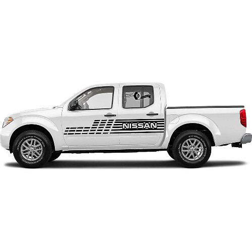 Schachbrett-Streifen Seiten-Vinylaufkleber Set für Nissan Titan Frontier