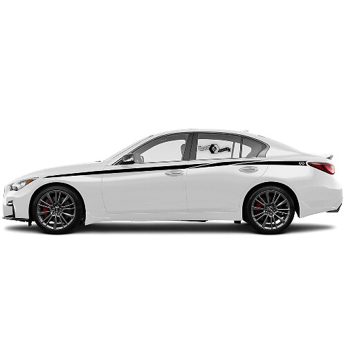  Markenstreifen Seiten-Vinyl-Aufkleber-Set für Infiniti Q50 Q60
