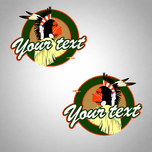 Native American Indian Custom Vinyl Decal Set