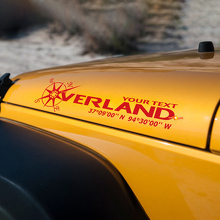 Overland Custom Motorhauben-Vinylaufkleber für Jeep Rubicon_2