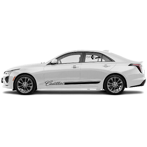 2 Neue Aufkleber Aufkleber Stilvolle Rocker Panel Akzent Vinyl Aufkleber für Cadillac CT4
