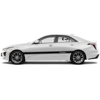 2 New Decal Sticker Stylish Doors Accent Two Trim Lines Vinyl Decal Sticker for Cadillac CT4
