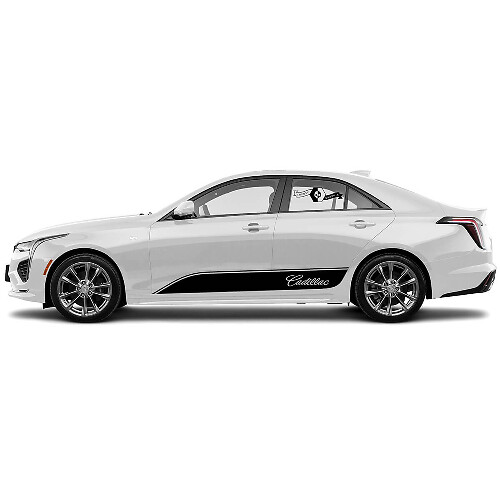 2 Neue Aufkleber Aufkleber Stilvolle Rocker Panel Akzentleisten Wrap Vinyl Aufkleber für Cadillac CT4
