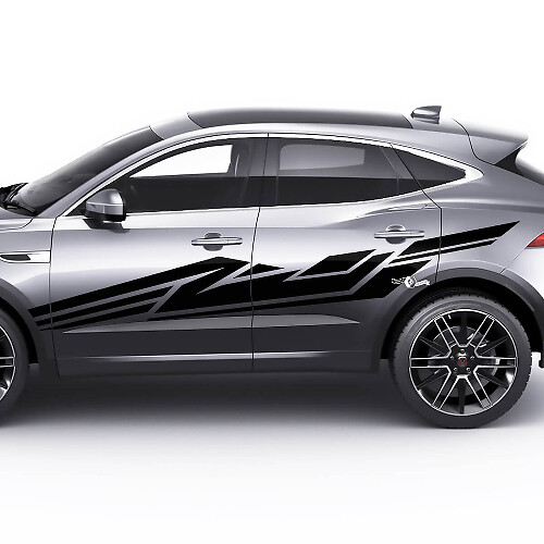 Jaguar E-Pace Seitentüren Grafik Geometrischer Stil Aufkleber-Aufkleber
 1
