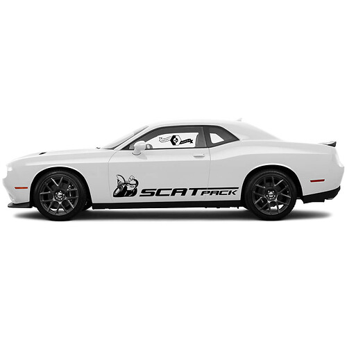 2 Seite Dodge Challenger Scat Packtüren Rocker Panel Seite Сlassic Side Vinyl Decals Graphics Aufkleber