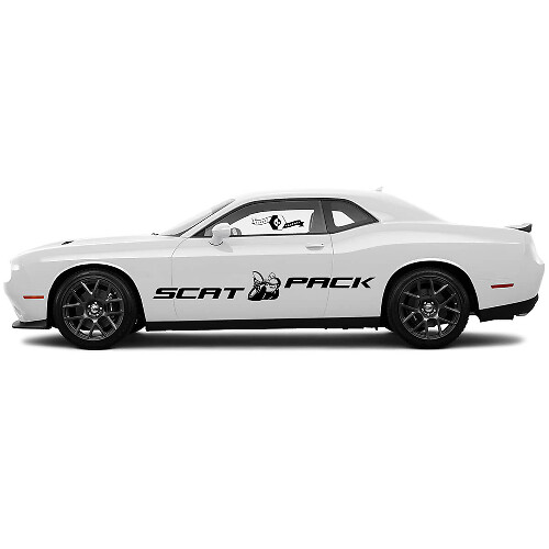 2 Seitentüren für Dodge Challenger Scat Pack Große Seitenaufkleber Klassische Seitenaufkleber Vinylaufkleber Grafiken
