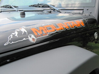 2 Jeep Mountain Rubicon JK Motorhaubenfarben-Aufkleber