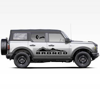 Paar Berge Bronco Seitenaufkleber für Ford Bronco 2021
