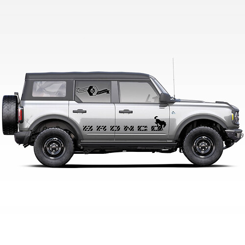 Paar Bronco Horse Hengst Logo Seitenaufkleber Aufkleber für Ford Bronco 2021