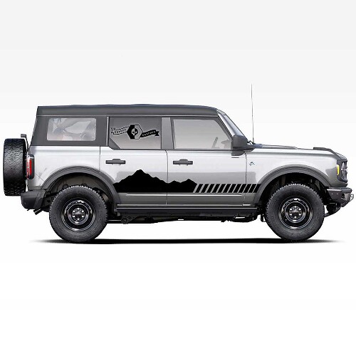 Mountains 4-Türer Seitenstreifen Aufkleber Paar für Ford Bronco