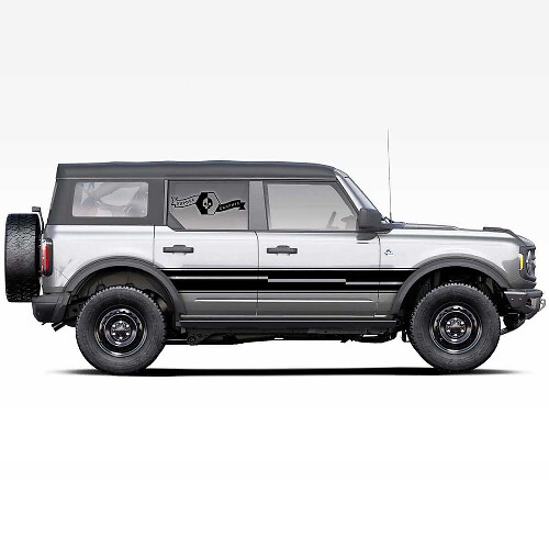 Seitentür-Wrap-Streifenaufkleber für Ford Bronco 4-Türer