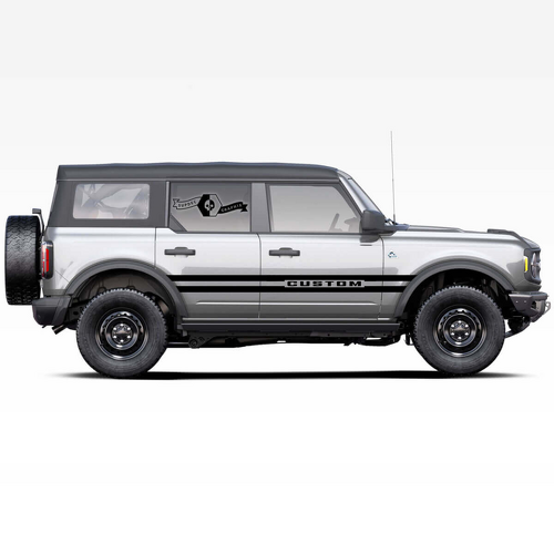 Paar horse Pferd Hengst Logo Doppelstreifen Seitentürstreifen Aufkleber für Musclecar horse 2021
