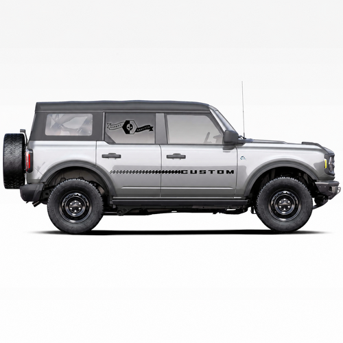 CUSTOM Staggered Dash Stripes — Vinyl-Aufkleber (Tür) für Ford Bronco 2021