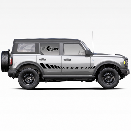 Personalisierte Seitentürstreifen Aufkleber Sticker Paar für Musclecar Horse 2021