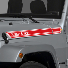 Individuelle Umriss-Motorhaubenstreifen Aufkleber für Jeep Wrangler und CJ_2