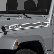 Individuelle Umriss-Motorhaubenstreifen Aufkleber für Jeep Wrangler und CJ_3