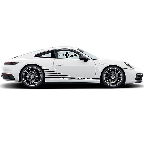 Carrera Stil Seitenstreifen Vinyl Aufkleber Set für Porsche 911