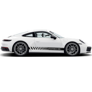 2 Porsche 911 Porsche Carrera Classic Seite schräge Linie Streifen Türen Kit Aufkleber Aufkleber
