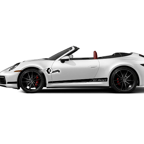 Paar Porsche 911 Carrera Rocker Panel Side Stripes Türen Kit Aufkleber Sticker
