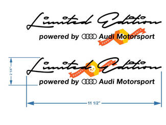 2 x Audi Motorsport-Aufkleber in limitierter Auflage, kompatibel mit Audi-Modellen 2
