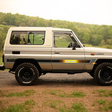 Retro-Stil Farbverlauf Seitenstreifen Vinyl-Aufkleber Kit für Toyota Land Cruiser LJ73 1994_3