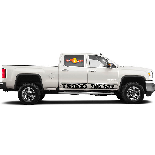 Turbo Diesel Schweller Vinyl-Aufkleber für GMC Sierra
