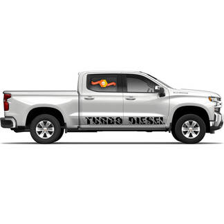 2 Vinyl-Aufkleber für Turbodiesel-Kipphebel, passend für Chevy Chevrolet Silverado
