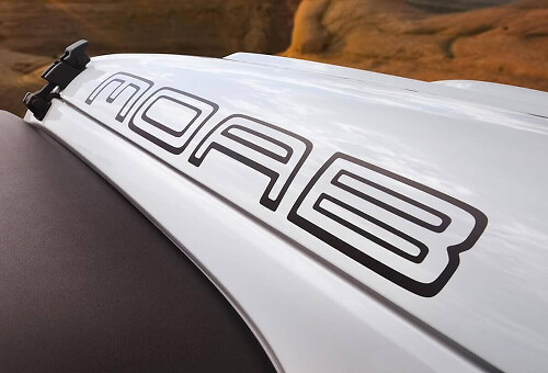 Moab Outline Lettering Hauben-Vinylaufkleber-Set für Jeep Wrangler Moab Edition