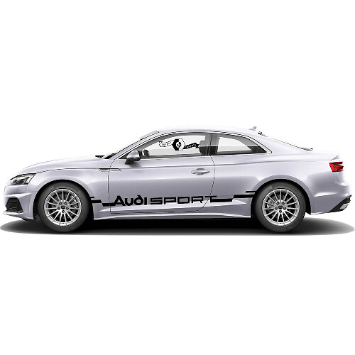 Paar Audi Sport A5 Auto-Styling Vinyl Auto-Seitenschweller Auto-Aufkleber Rennstreifen Aufkleber für Audi
