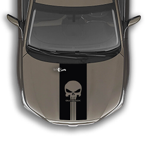 Punisher-Stil Streifen Hauben Vinyl-Aufkleber für Suba Outback