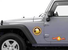 Golden Eagle Rundaufkleber aus Vinyl für Jeep Wrangler_2