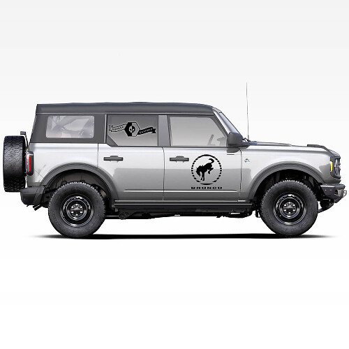 Paar Bronco Pferdehengst Logo Seitentür Aufkleber für Ford Bronco 2021
