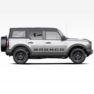 2 Seitentüraufkleber mit Bronco-Logo für Ford Bronco 2021
