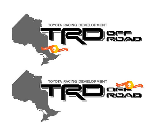 TRD Off Road Aufkleber Ontario Karte Sticker Tundra Tacoma Toyota 4Runner
