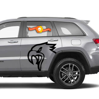 Jeep Grand Cherokee TrackHawk seitlicher Vinyl-Aufkleber mit grafischer Grafik
