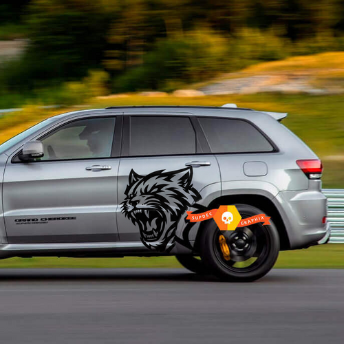 Jeep Grand Cherokee SRT TrackHawk Seitenvinylaufkleber Aufkleber Grafik 2
