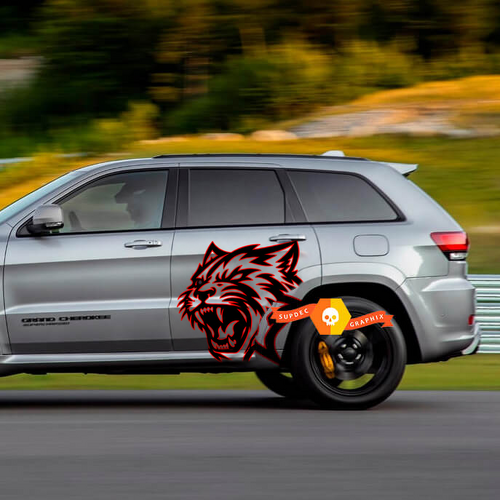 Jeep Grand Cherokee SRT TrackHawk 2 Farbe Seitenaufkleber Vinyl Aufkleber Grafik 2

